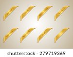 golden corner ribbon set  best... | Shutterstock .eps vector #279719369