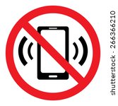 no cell phone sign | Shutterstock .eps vector #266366210