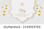 eid mubarak arabic islamic... | Shutterstock .eps vector #2143023703