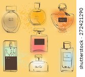 the set of different perfumes. | Shutterstock .eps vector #272421290