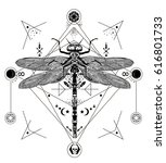 Dragonfly Vector Magic Tattoo...