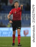 Small photo of ROME, Italy - 02.04.2022: REFEREE RAPUANO in action during the Italian Serie A football match between SS LAZIO VS SASSUOLO at Olympic stadium in Rome.