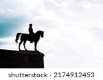 Silhouette of the monument of...