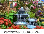 Antique Fountain At Garden....
