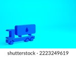 Blue Tanker Truck Icon Isolated ...