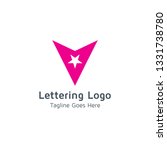 lettering v vector | Shutterstock .eps vector #1331738780