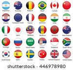 glossy button flags | Shutterstock .eps vector #446978980