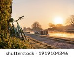 Canal Boat With Mountain Bike...