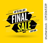 final sale banner  up to 70 ... | Shutterstock .eps vector #1392065339