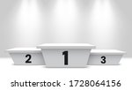 white winners podium with... | Shutterstock .eps vector #1728064156