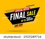 final sale banner  special... | Shutterstock .eps vector #1925289716