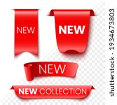 new collection red sale banners ... | Shutterstock .eps vector #1934673803