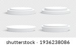 white blank round podiums on... | Shutterstock .eps vector #1936238086