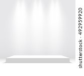 white podium. pedestal.... | Shutterstock .eps vector #492959920