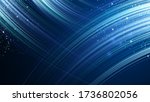 abstract blue line speed... | Shutterstock .eps vector #1736802056
