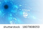 abstract technology hi speed... | Shutterstock .eps vector #1807808053