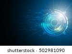 abstract technology sci fi... | Shutterstock .eps vector #502981090