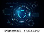 futuristic info hud circular... | Shutterstock .eps vector #572166340