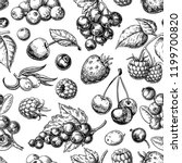 wild berry seamless pattern... | Shutterstock .eps vector #1199700820