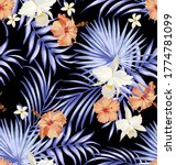 seamless tropical pattern with... | Shutterstock .eps vector #1774781099