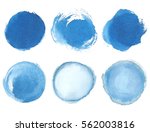 blue watercolor blotch. set of... | Shutterstock .eps vector #562003816