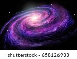 Spiral Galaxy In Deep Spcae  3d ...