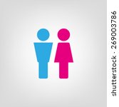 man and woman icon vector | Shutterstock .eps vector #269003786