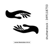 two hands icon vector... | Shutterstock .eps vector #349118753