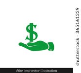 hand dollar icon | Shutterstock .eps vector #365161229