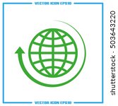 globe and arrow icon vector eps ... | Shutterstock .eps vector #503643220