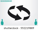 rotation arrows icon vector... | Shutterstock .eps vector #552219889
