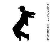 man dancing hip hop  house ... | Shutterstock .eps vector #2024798546