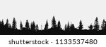 realistic forest silhouette on... | Shutterstock .eps vector #1133537480