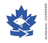 maple fish logo design.... | Shutterstock .eps vector #2124409409