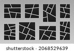 set of photos frame collage.... | Shutterstock .eps vector #2068529639