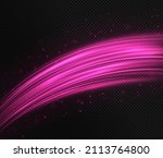 light trail or neon line swirl... | Shutterstock .eps vector #2113764800