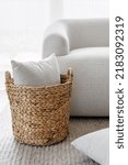 Cropped View Pillow In Basket...