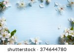 Spring Border Background With...