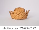 Straw hat on a white background. Traditional object used in the June festivities in Brazil. Known as 