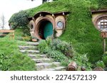 Small photo of Hobbiton, Lord of the Rings Film and movie set, New Zealand
