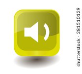 yellow square button with white ... | Shutterstock .eps vector #281510129