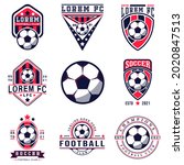 set of soccer football badge...