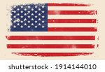 distressed usa flag  american... | Shutterstock .eps vector #1914144010