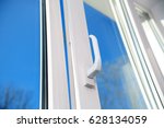 open plastic vinyl window on a... | Shutterstock . vector #628134059