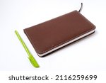 photo realistic brown leather... | Shutterstock . vector #2116259699