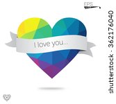 multicolor heart isolated on... | Shutterstock .eps vector #362176040