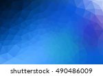 dark blue polygonal... | Shutterstock .eps vector #490486009