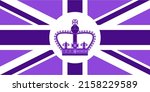 british flag in purple with... | Shutterstock .eps vector #2158229589