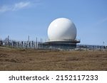 Small photo of South Clettraval Hill Radar station North Uist, Scotland, United Kingdom 04.29.2022 Air Defence site and Early warning System looking out to the Atlantic and St Kilda. Defence of the United Kingdom