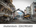 Small photo of Turkey earthquake, kahramanmaras, gaziantep, adana, Hatay, adiyaman February 2023, earthquake scene Hatay, Iskenderun, Turkey- February 8th, 2023
